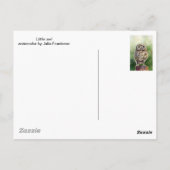 Carte Postale Petite chouette aquarelle (Dos)