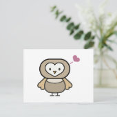 Carte Postale petite chouette mignonne (Debout devant)
