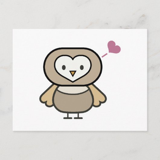 Carte Postale petite chouette mignonne (Devant)