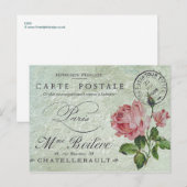 Carte Postale Petite Confection Rose (Devant / Derrière)