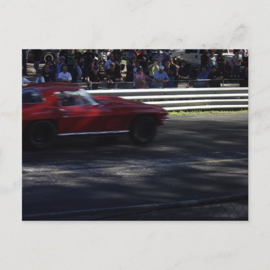 Carte Postale Petite Corvette Rouge (Devant)