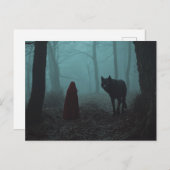 Carte Postale Petite crève Rouge Chaperon d'équitation Werewolf (Devant / Derrière)