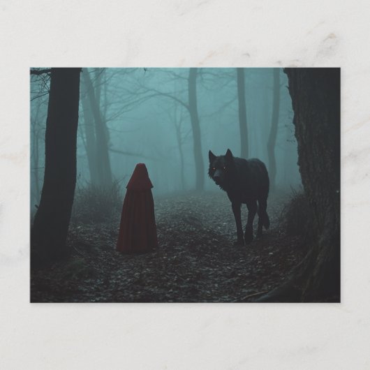 Carte Postale Petite crève Rouge Chaperon d'équitation Werewolf (Devant)