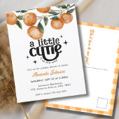 Carte Postale Petite Cutie Aquarelle Citrus Baby shower orange