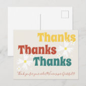 Carte Postale Petite entreprise rétro Daisy Groovy Merci  (Devant / Derrière)