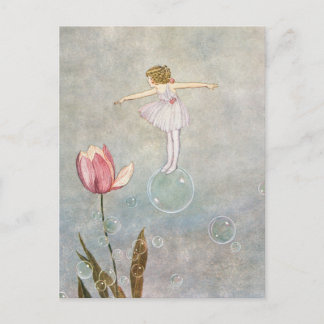 Carte Postale Petite fée sur une bulle