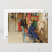 Carte Postale Petite fille à roue tournante (Devant / Derrière)