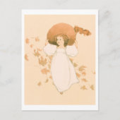 Carte Postale Petite fille avec Feuille (vers 1861-1897) (Devant)