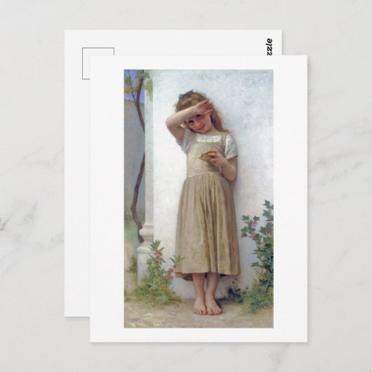 Carte Postale Petite fille, Bouguereau (Devant / Derrière)