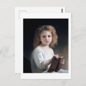 Carte Postale Petite fille, Bouguereau (Devant / Derrière)