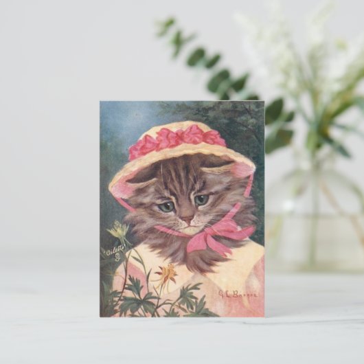 Carte Postale Petite fille conversation (Debout devant)