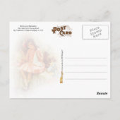 Carte Postale Petite fille coudre (Dos)