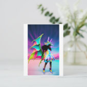 Carte Postale Petite fille dragon (Debout devant)