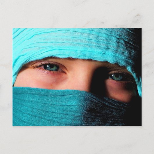 Carte Postale Petite fille en mer Turquoise (Devant)