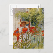 Carte Postale Petite fille et pépites rouges (Devant / Derrière)