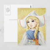 Carte Postale petite fille hollandaise (Devant / Derrière)