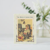 Carte Postale Petite fille Jouer du piano à chien (Debout devant)