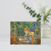 Carte Postale Petite fille, lecture par Berthe Morisot (Debout devant)