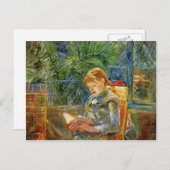 Carte Postale Petite fille, lecture par Berthe Morisot (Devant / Derrière)