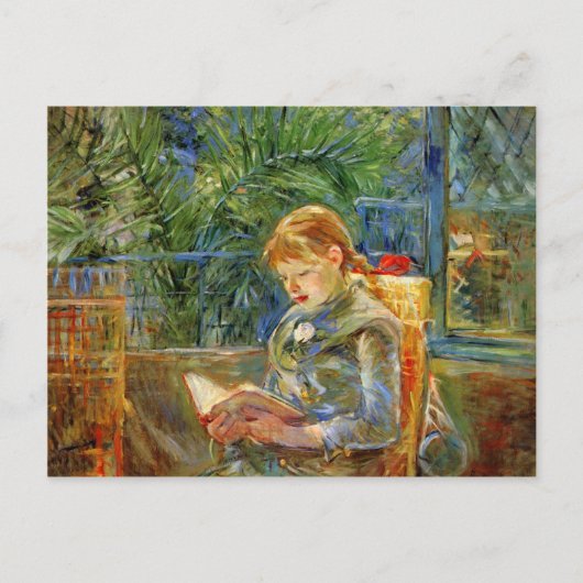 Carte Postale Petite fille, lecture par Berthe Morisot (Devant)