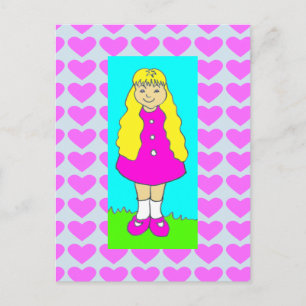 Carte Postale Petite fille mignonne souriante