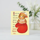 Carte Postale Petite fille Red Mitten (Debout devant)
