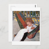 Carte Postale Petite fille sur le hamac, Jessie Willcox Smith (Devant / Derrière)