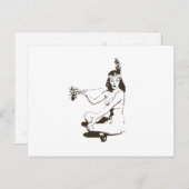 Carte Postale Petite fille vintage (Devant / Derrière)