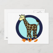 Carte Postale Petite Giraffe (Devant / Derrière)