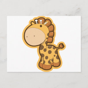 Carte Postale Petite Giraffe Orange