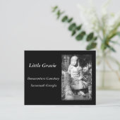 Carte Postale Petite Gracie dans le cimetière de Bonaventure (Debout devant)