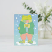 Carte Postale Petite Grenouille Douillette (Debout devant)