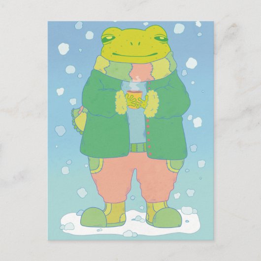 Carte Postale Petite Grenouille Douillette (Devant)
