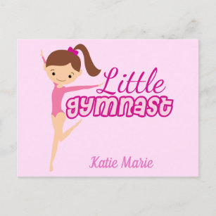 Carte Postale Petite Gymnaste Plutôt Rose Personnalisé Enfants G
