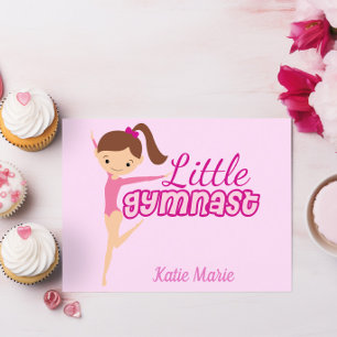 Carte Postale Petite Gymnaste Plutôt Rose Personnalisé Enfants G