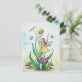 Carte Postale Petite illustration d'art fantastique de fée du na (Debout devant)