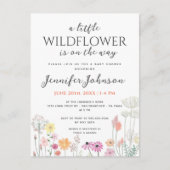 Carte postale Petite invitation Baby shower Fleur (Devant)