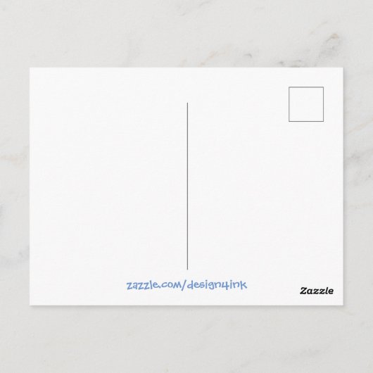 Carte Postale Petite lecture Teddy Bear Aquarelle (Dos)