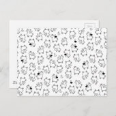 Carte Postale Petite Llama Silhouette Folie (Devant / Derrière)