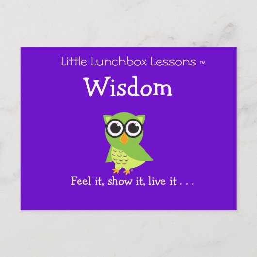 Carte Postale Petite Lunchbox Leçons - Sagesse (Devant)