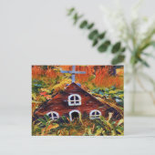 Carte Postale Petite maison de fée rouge (Debout devant)