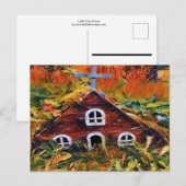 Carte Postale Petite maison de fée rouge (Devant / Derrière)