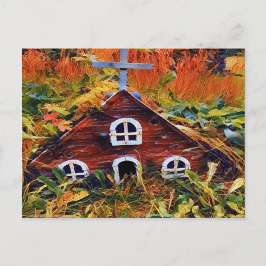 Carte Postale Petite maison de fée rouge (Devant)