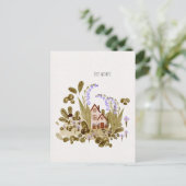 Carte Postale Petite maison fleurie aquarelle (Debout devant)