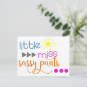 Carte Postale Petite Miss Sassy Pants (Debout devant)