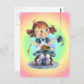 CARTE POSTALE PETITE MUFFET MISS PAR SHARON SHARPE (Devant / Derrière)