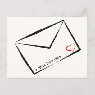 Carte Postale petite note d'amour