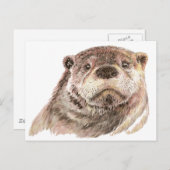 Carte Postale Petite Otter, Mignonne Nature Animale (Devant / Derrière)