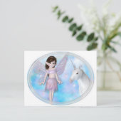 Carte Postale Petite poitrine avec design Unicorne (Debout devant)