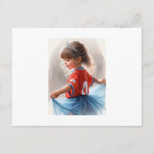 Carte Postale Petite Princesse Avec Diadème,